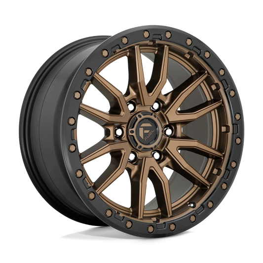 Llanta FUEL REBEL MATTE BRONZE BLACK LIP 20X10 6x139.7 offset -18