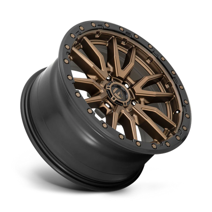 Llanta FUEL REBEL MATTE BRONZE BLACK LIP 20X10 6x139.7 offset -18