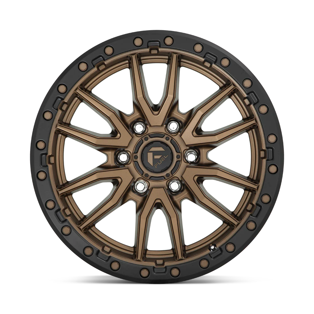 Llanta FUEL REBEL MATTE BRONZE BLACK LIP 20X10 6x139.7 offset -18
