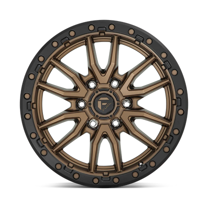 Llanta FUEL REBEL MATTE BRONZE BLACK LIP 20X10 6x139.7 offset -18