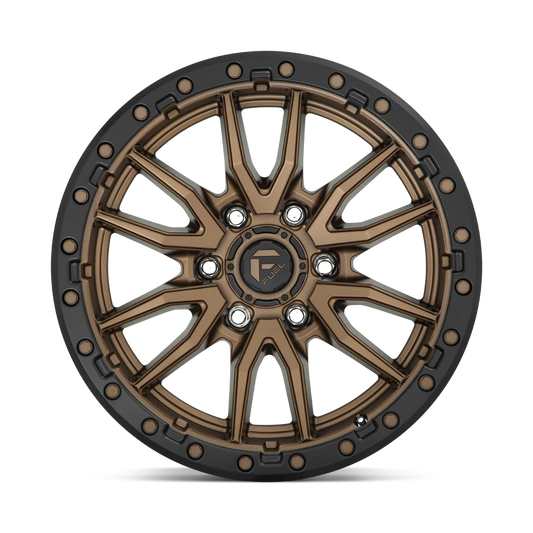 Llanta FUEL REBEL MATTE BRONZE BLACK LIP 20X10 6x135 offset -18