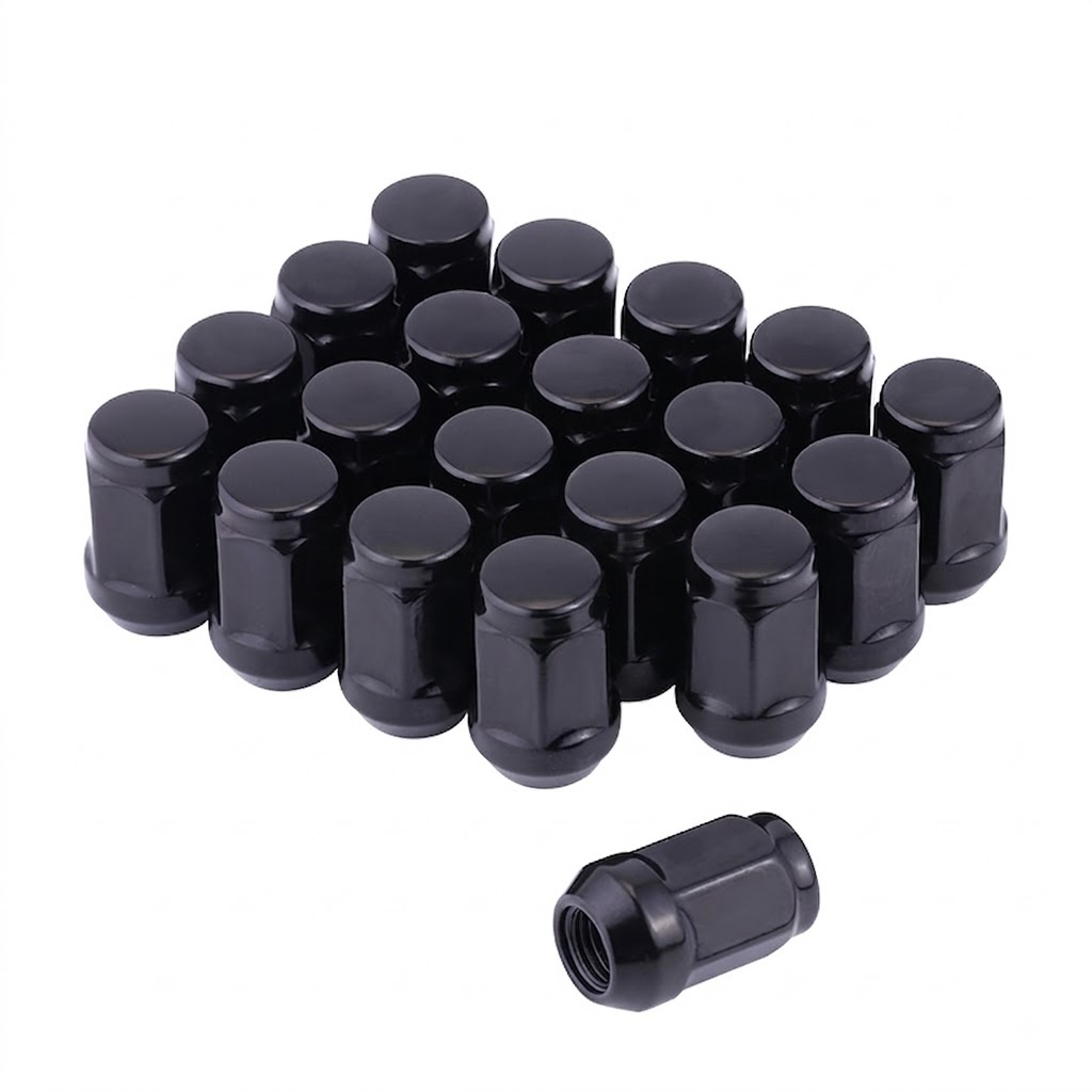 Kit tuercas de rueda negras 12x1.5 asiento conico