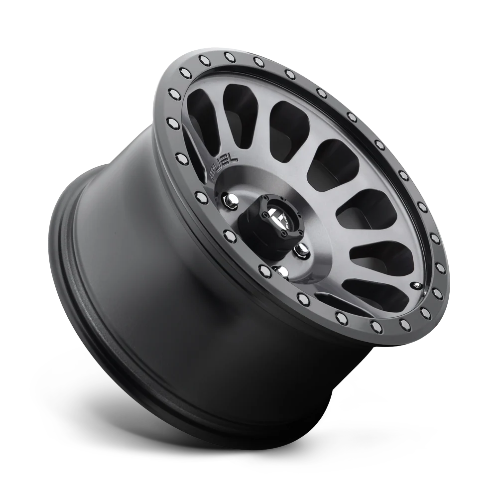 Llanta FUEL VECTOR GUN METAL BLACK LIP 17X8.5 5x120 offset 20