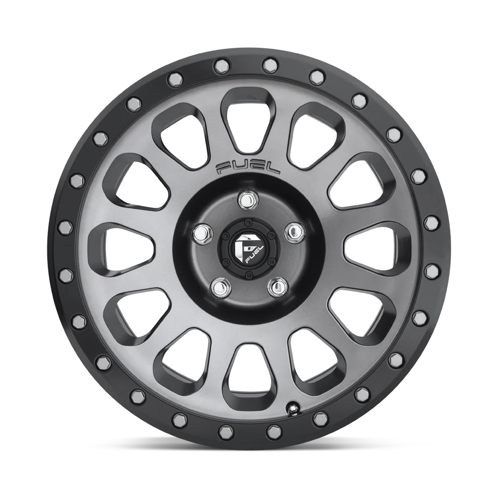 Llanta FUEL VECTOR GUN METAL BLACK LIP 17X8.5 5x120 offset 20